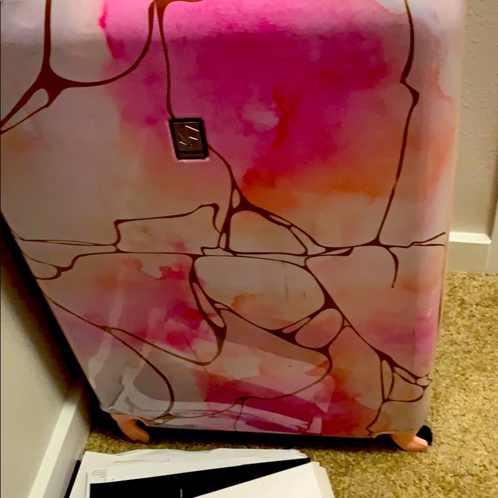 Pink suit case used